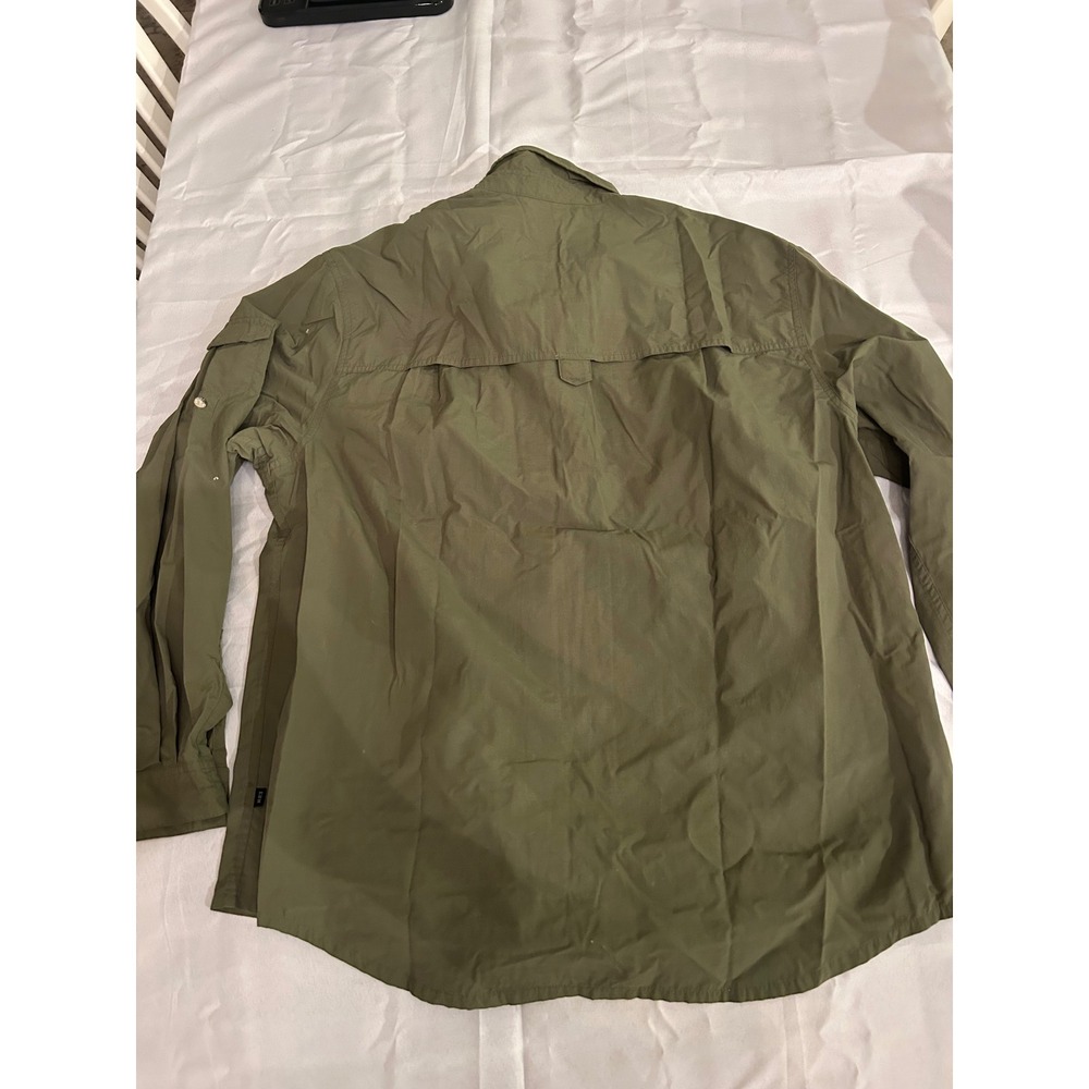 REI Hiking Shirt Mens Large Green Long Sleeve UPF 40 Vented Button Down Outdoor - Picture 7 of 7